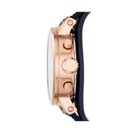 Montre-originale-Boyfriend-chronographe-en-cuir-bleu-marine-3